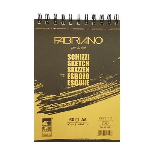 파브리아노 슈찌 스케치패드 블랙 스프링 90g A5 HD00