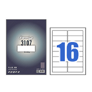 폼텍 라벨지(16칸LS-3107) 100매/Formtec/출력용라벨지