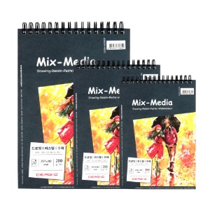 세르지오 믹스미디어 스케치북 200g 옵션선택
