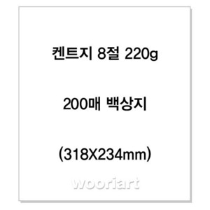 켄트지8절 (390x270mm) 220g(200매) - 백상지